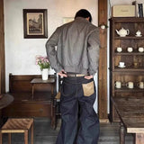 WIAOFELLAS  -  American cleanfit Mamao Okayama Radix Beef Scimitar Original Color Washing Jeans Pants jeans shorts man