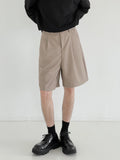 WIAOFELLAS  -  Summer Suit Shorts Men Fashion Social Mens Dress Shorts Korean Loose Straight Casual Shorts Mens Office Formal Shorts M-2XL