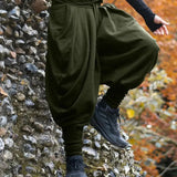 Wiaofellas  -  Spring Men High Street Harlen Pants Casual Solid Color Oversized Drawstring Joggers Outdoor Climbing Legging Trousers