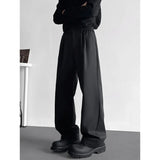 WIAOFELLAS  -  Brown Suit Pants Men Society Mens Black Dress Pants Korean Loose Casual Straight Pants Mens Office Formal Trousers Large Size