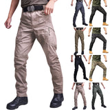 WIAOFELLAS  -  Men'S Overalls Spring And Autumn Casual Outdoor Camouflage Hiking Pants Quick-Drying Multi-Pocket Combat Pants