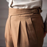 WIAOFELLAS  -  Spring Autumn Men High Waist Straight Pant Fashion Italian Style Naples Suit Pants England Business Casual Trousers Streetwear