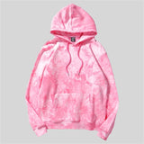 WIAOFELLAS  -  Hip Hop Tie Dye Hoodie Sweatshirt Men Fleece Streetwear Harajuku Cotton Hooded Pullover Men Pink Colors Loose Unisex Hoodies