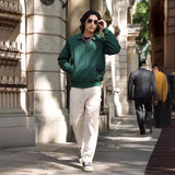 WIAOFELLAS  -  Men Jacket Lightweight Casual Spring Fall Windbreaker Zip Up Coats With Pockets Jacket Men Outwear Jacket