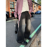 WIAOFELLAS  -  Trendy Paint Dot Loose Dad Pants Black Grey Casual Pants streetwear hiphop denim jeans men men's pantalon homme jean