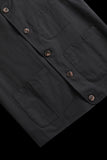 WIAOFELLAS  -  Men's Japanese Casual Vest, Retro Workwear Style, 100% Cotton Pocket Detail, Loose Fit for Outdoor and Cafe Work