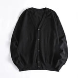 WIAOFELLAS  -  Thin Knitted Sweater Solid Color Versatile Spring and Autumn New Style Men's Korean Cardigan Simple Casual Sweater Jacket