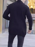 Wiaofellas  -  Autumn Men Casual Fashion Cardigan Sweater Elegant Solid Color Knit Coat Hombre Tops Male All-match Outwear Men's Clothing