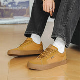 WIAOFELLAS  -  Sales of Spring and Autumn Retro Style New Design Original Men Flat PU Leather Non-slip Lace-up Leisure Skateboard Shoes