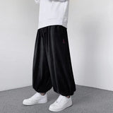 WIAOFELLAS  -  Spring Autumn Casual Pants Men Solid Loose Harem Pants Elastic Waist Wide Leg Trousers Male Harajuku Jogging Sports Trousers Man