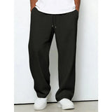 Wiaofellas  -  New Four Seasons Solid Color Trousers Loose Casual Sports Straight Pants