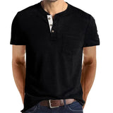 WIAOFELLAS  -  T Shirt for Men Summer Casual Solid Color Short Sleeve T Shirt for Man Polo Men High Quality Mens T-Shirts