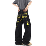 Wiaofellas  -  Mens Jeans Pants With Hole Casual Vintage Straight Leg Korean Fashion Streetwear Harajuku Trousers