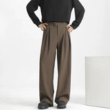 Wiaofellas  -  Men's Light Luxury Naples Slim-fit Suit Pants Casual Japanese Retro Premium Quality Elegant Popular Leisure Trousers Spring