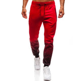 WIAOFELLAS  -  European and American Men's Pants, New Foreign Trade Slim Fit, Personalized 3D Gradient Casual Sports Pants