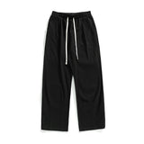 WIAOFELLAS  -  Men Beige Casual Pants Harajuku Baggy Cotton Trousers Straight Pant Men Oversized Pocket Design 2025 New Autumn Pants