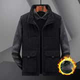 WIAOFELLAS  -  New Vest Men Winter Sleeveless Jackets Winter Warm Coat Vest Men Casual Solid Waistcoat Outwear Chalecos Para Hombre