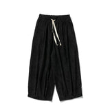 WIAOFELLAS  -  Autumn Winter Men Me's Corduroy Casual Pants Solid Wide Leg Pants Straight Trousers Male Thick Loose Streetwear Hip Hop Pants
