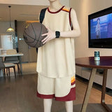 Wiaofellas  -  Men's Quick Dry Basketball Jersey Set Sleeveless Top and Shorts