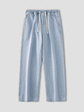 Wiaofellas  -  Autumn Korean Fashion Drawstring Y2K Jeans Homme Classic Baggy Straight Wide Leg Pants New Hip Hop Streetwear Casual jean