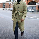 WIAOFELLAS  -  Nice European and American autumn and winter Pop men's long windbreaker over the knee coat