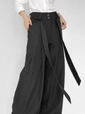 WIAOFELLAS  -  Trendy High Waist Drawstring Trousers Mens Streetwear Stylish Pleated Suit Pants Spring Autumn Casual Solid Color Loose Trousers