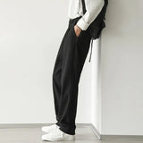 Wiaofellas  -  New Casual Suit Pants Men's Net Version Straight Loose Trousers Trendy Brand