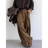 WIAOFELLAS  -  Japanese Streetwear Cargo Pants Men Autumn Drape Trousers Retro High Waist Straight Wide Leg Pants Loose Casual Men's Pants