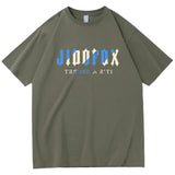 WIAOFELLAS  -  Summer Mens T-Shirts Brand Mens Casual Stretch Loose Cotton Short Sleeve T-shirt Print Couple Street Sport T-Shirt