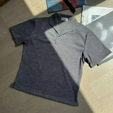 WIAOFELLAS  -  Summer New Men's Solid Color Short-Sleeved Polo Shirt American Retro Fashion Trend Street Loose Breathable Niche Men's Tops