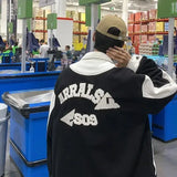 Wiaofellas  -  Baseball Jacket Men's American Retro Jacket Hip Hop Jacket Versatile High Street Ins Loose Jacket Vintage