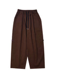 WIAOFELLAS  -  Multi-Pocket Cargo Pants Men Casual Solid Colour Straight Pants Baggy Wide-leg Pants Men Retro Versatile Trousers MID