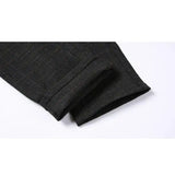 WIAOFELLAS  -  Plus Size 28-38 Men Chinos Pants Spring Summer Autumn  Casual   Slim Straight Business Work Long Pants Black Dark Blue Gray