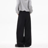Wiaofellas  -  Men's Solid Color Suit Trousers American Retro Fashion Trend Street Casual Simple Loose Breathable Summer New Men's Bottoms