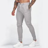 WIAOFELLAS  -  Mens Mid-Waist British Overalls Spring Summer New Outdoor Slim Trousers Straight-Leg Sports Pants Casual Work Pants