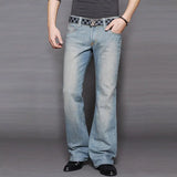 WIAOFELLAS  -  New Men's Jeans Slim Fit Versatile Jeans Flare Pants Retro Jeans Men's Straight Pants 27-38