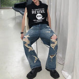 WIAOFELLAS  -  Summer New Men's Hooded Sleeveless T-shirt American Retro Fashion Trend Street Casual Loose Breathable Niche Men's Tops
