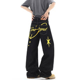 Wiaofellas  -  Mens Jeans Pants With Hole Casual Vintage Straight Leg Korean Fashion Streetwear Harajuku Trousers