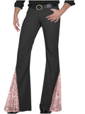 Wiaofellas  -  Men's Casual Vintage Spliced Chip Flared Pants