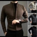 WIAOFELLAS  -  Woolen Warm Men's Long Sleeved Shirt New High-end Light Luxury Slim Fit Versatile Handsome Shirt