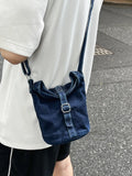 WIAOFELLAS  -  Denim messenger bag men's shoulder bag women's new design niche design fashion brand student mobile phone bag