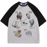 WIAOFELLAS  -  Streetwear Men T Shirt Sport Style Hip Hop Oversized T-Shirt Retro Patchwork Harajuku Tshirt Cotton Hipster Casual Tops Tee