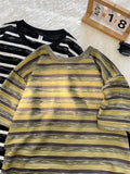 vWiaofellas  -  Men Oversized Streetwear Cotton Striped T Shirts Summer Mens Japanese Fashions Harajuku T-Shirt Male Vintage Tees D190