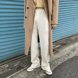 Wiaofellas  -  wear /men's pleated pants casual pants for male Autumn new Korean style trendy loose straight pants wide legs 2Y3452