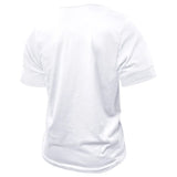 WIAOFELLAS  -  Summer Henry Collar T-Shirt for Men Solid Short Sleeve Button Casual Tshirt Fashion Tees Mens Clothing