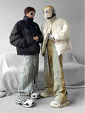 WIAOFELLAS  -  New High Street Vintage Baggy Jeans Washed and Old Y2K Men and Women Sagging Streetwear Hip-hop Straight Jeans Long Pants Korean