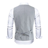WIAOFELLAS  -  Autumn New Men's Casual Vest Slim and Fashionable Printed Versatile Button Splicing Business Vest