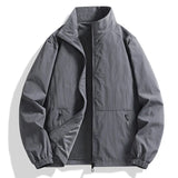 Wiaofellas  -  Men's Spring and Autumn Jackets Men's Plus-size Casual Autumn Wear Spring and Autumn Stand Up Collar Jackets