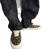 WIAOFELLAS  -  American retro snake pattern jeans men's summer handsome high-end straight camouflage pants cleanfit scimitar pants