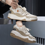 WIAOFELLAS  -  Autumn Men Casual Shoes Fashion Solid Colour Chunky Anti Skid Sports Sneakers Thick Sole Comfortable Breathable Mesh Footwear 44
